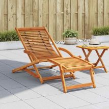 Tang - Furniture Limited - Chaise de terrasse avec repose-pied Bois