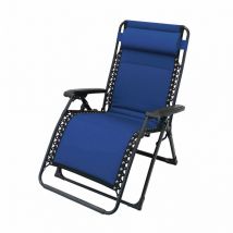 Gardeness - Chaise de terrasse de jardin en acier avec dossier réglable Snoop Blue - Blue