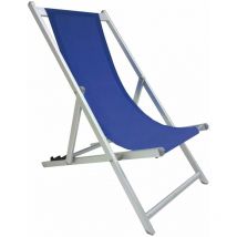 Chaise de terrasse de plage en aluminium d'été Blue