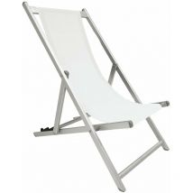 Garden Deluxe Collection - Chaise de terrasse de plage en aluminium d'été White - White
