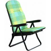 Magazzini Cosma - Chaise de terrasse en acier avec dossier inclinable et reproches rétractables Turin Green - Green