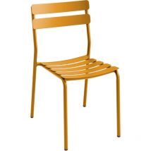 Chaise de terrasse en aluminium jaune moutarde