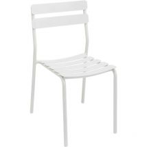 Chaise de terrasse en aluminium blanche