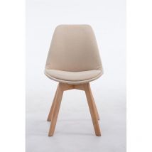 Chaise de visiteur Borneo V2 tissu Crème Nature