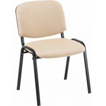 CLP - Chaise de visiteur idéale pour la salle d'attente empilable en différentes couleurs tissu colore : Crème