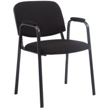 Chaise de visiteur Ken Pro en tissu Noir
