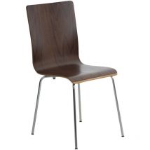Chaise en bois avec piètement en métal pepe Noyer