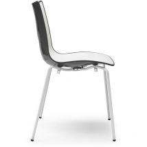 Scab Design - Chaise design avec pieds blanc - a l'unité - zebra bicolore - deco scab