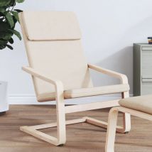Bonnevie - Chaise design - Chaise de relaxation Crème Tissu BV411877 Crème