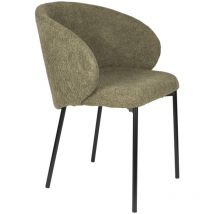 Chaise design, Chaise de salon tissu et métal Vert en Polyester Boite A Design