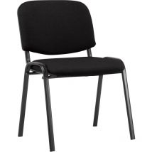 Chaise visiteur Ken tissu Noir