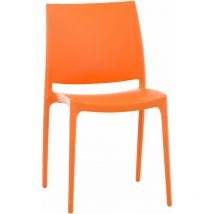 Chaise de jardin empilable Maya en plastique Orange