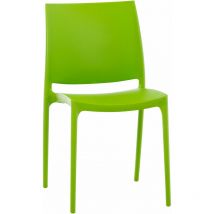 Chaise de jardin empilable Maya en plastique Vert