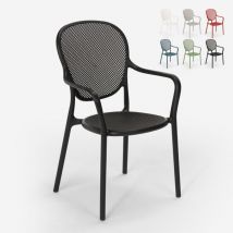 Ahd Amazing Home Design - Chaise de restaurant bar cuisine extérieure au design moderne en polypropylène Clara - Noir