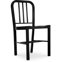 Chaise Design Jadon - Acier Noir - Acier, Metal - Noir