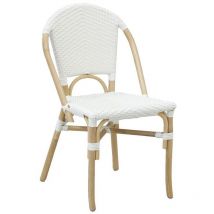 Chaise d'extérieur en rotin et résine