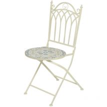 Chaise de bistrot pliante en fer d'extérieur Marta