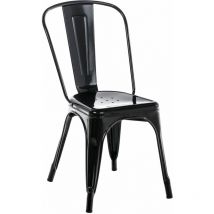 Chaise empilable en métal Benedikt Noir