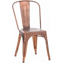 Chaise empilable en métal Benedikt Cuivre