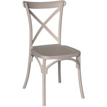 Okaffarefatto - Chaise empilable en plastique polypropylène gris tourterelle Sprint