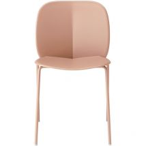 Chaise design, Chaise empilable Mentha recyclée par SCAB Caramel en Plastique, Scab design