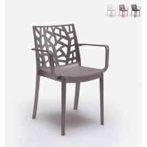 Chaise jardin extérieur moderne avec accoudoirs Matrix Armchair BICA - Blanc