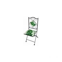 Chaise en acier avec décojardin costatica décoré siège en céramique