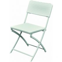 Chaise en acier pliante et résine de rotin du camping extérieur Polyrattan Levante