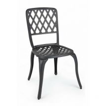 Bizzotto - Chaise en aluminium anthracite externe cm 44 x 46 x 89h