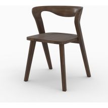 Chaise en bois d'hévéa foncé - vega