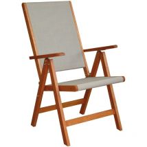 Chaise en bois massif avec siège et retour dans une impression de Batlyne Batyline Gengis Kan