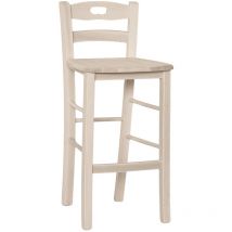 Okaffarefatto - Chaise en bois massif silvana massif brut peindre avec assise en paille