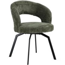 Chaise en chenille verte ehba