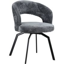 Chaise en chenille grise ehba