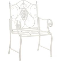 Chaise en fer forgé Punjab Blanc antique