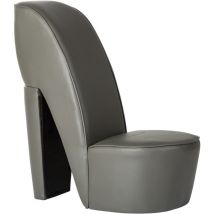 Chaise en forme de chaussure à talon haut Gris Similicuir Vidaxl