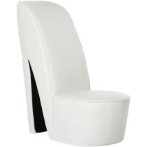 Chaise en forme de chaussure à talon haut Blanc Similicuir Vidaxl