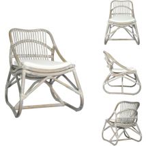 Vidaxl - Chaise en rotin Gris Lin - Chaise Rotin - Fauteuil Rotin - Décoration Intérieure - Mobilier Design - Chaise Confort