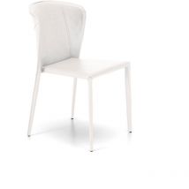Webmarketpoint - Break - Chaise simili cuir blanc 4 pcs