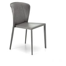 Webmarketpoint - Break - Chaise simili cuir gris 4 pcs