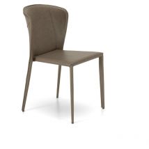 Webmarketpoint - Break - Chaise en éco-cuir gris tourterelle 4 pcs