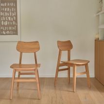 Chaise en teck massif (lot de 2)