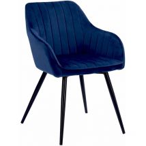 Happy Garden - Chaise en velours bertille bleue
