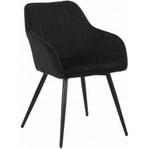 Happy Garden - Chaise en velours bertille noire