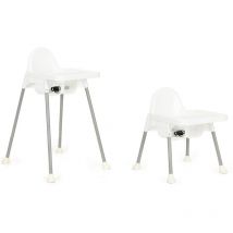 Northix - Chaise enfant - chaise d'alimentation - 93x71x70cm - haute-bas - blanc