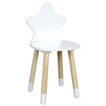 Chaise enfant étoile Blanche Home Deco Kids