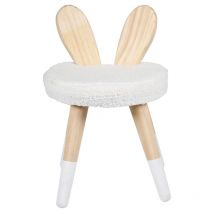 Ostaria - Chaise pour enfants Lapin bouclette blanc