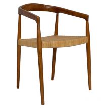 Miliboo - Chaise ethnique en bois teck massif et cannage rotin negara