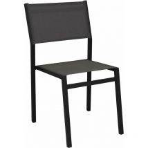 Gardeness - Chaise extérieure en aluminium en aluminium et Textilene Camila