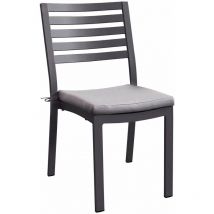 Gardeness - Chaise extérieure en aluminium startable avec oreiller Valhalla Black - Black